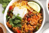 Instant Pot Chicken Burrito Bowls with Cilantro Lime Rice