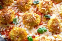 Chicken Parmesan Meatballs Recipe — Crispy Baked Italian-Style Balls