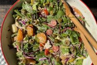 Whole30 Citrus Chopped Salad with Avocado and Almonds