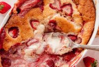 Cream Cheese Strawberry Cobbler Recipe — Sweet Rustic Dessert