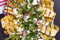 Grilled Vegetables with Tomato-Basil Sauce, Feta & Fresh Herbs