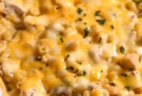 Creamy Cavatappi Chicken Pasta with Garlic and Spinach