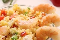 Shrimp and Feta Couscous Salad with Lemon Herb Dressing