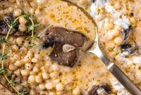 Creamy Mushroom and Pearl Couscous Soup Recipe