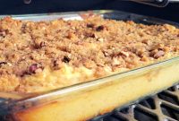 Smoked Sweet Potato Casserole with Maple Pecan Topping