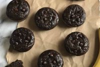 Dark Chocolate Banana Muffins with Gooey Chocolate Chunks