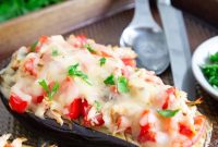 Cheesy Chicken-Stuffed Eggplant Recipe for Dinner Delight
