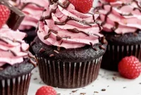 Gluten-Free Chocolate Raspberry Cupcakes with Vegan Option