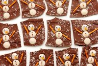 Snowman Chocolate Bark Recipe for Christmas Treats
