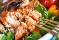 Sous Vide Salmon Tail with Maple Gochujang Barbecue Glaze