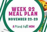 Week 83 Meal Plan: Simple, Balanced Dinners for the Whole Week