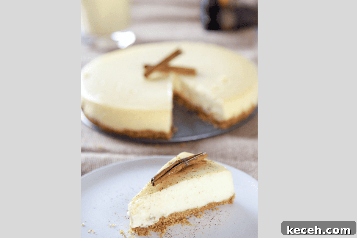 Eggnog Cheesecake Recipe: Creamy Holiday Dessert with Rum Optional 6 img 10007 5