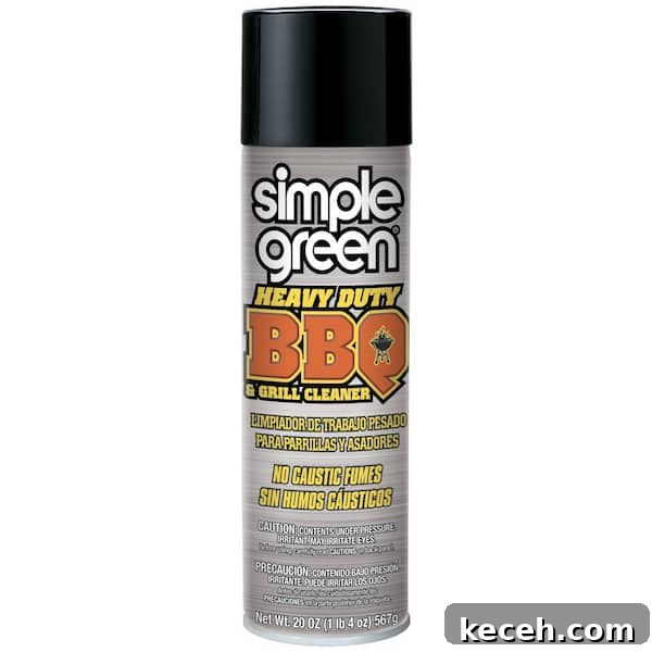 A 20-ounce can of Simple Green Heavy Duty BBQ & Grill Cleaner