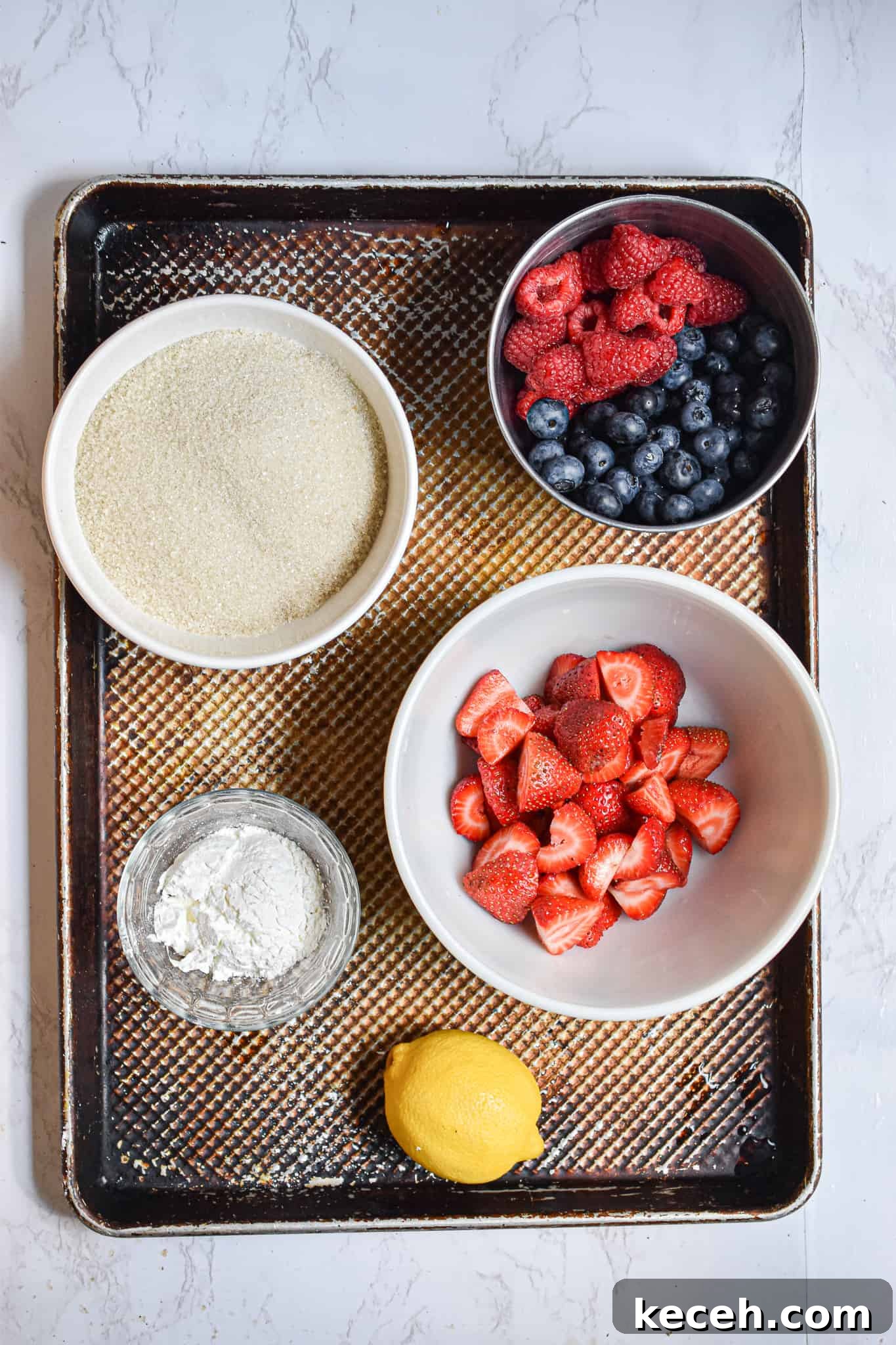 Ingredients for the Instant Pot Mixed Berry Jam