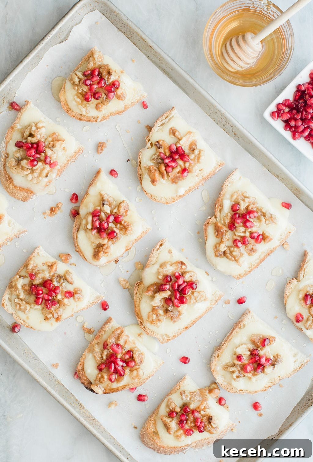 Pomegranate, Brie & Walnut Crostini Recipe for Holiday Entertaining 6 img 101562 5