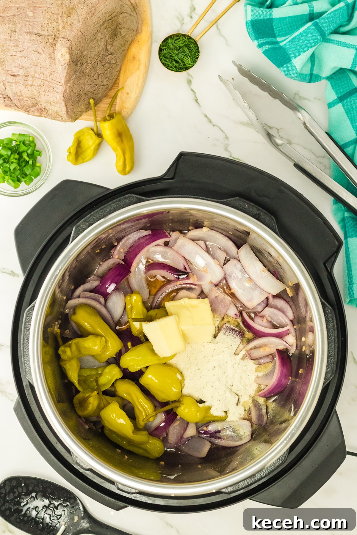 Pot Roast Ingredients In Instant Pot.