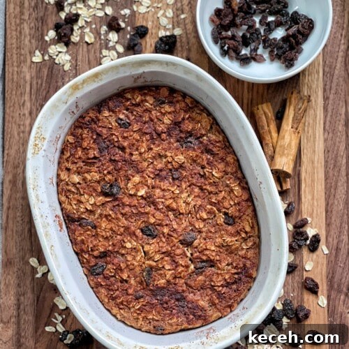 cinnamon raisin baked oatmeal