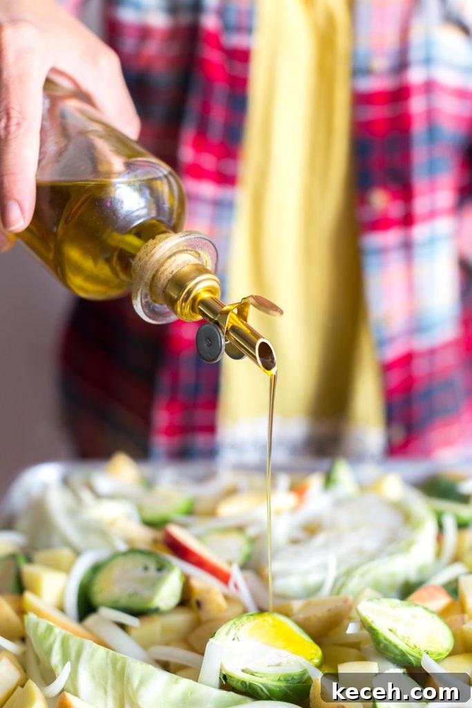 Sausage, Apple & Veggie Sheet Pan Dinner Recipe 3 Sausage & Fall Veggie Sheet Pan Dinner olive oil