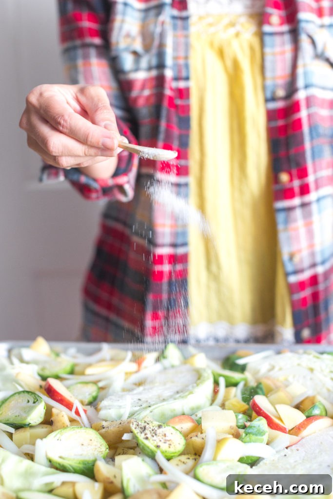 Sausage, Apple & Veggie Sheet Pan Dinner Recipe 4 Sausage & Fall Veggie Sheet Pan Dinner salt
