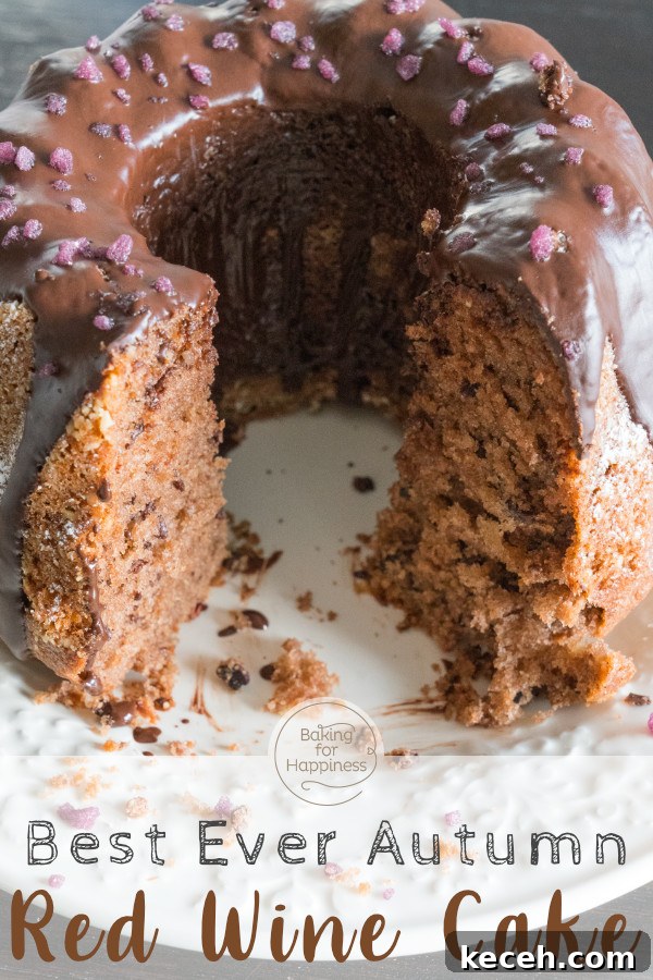 Moist Red Wine Cake Recipe for Rich, Decadent Flavor 8 This red wine cake with chocolate tastes wonderfully chocolaty and aromatic. The perfect autumn recipe, so test it right away!