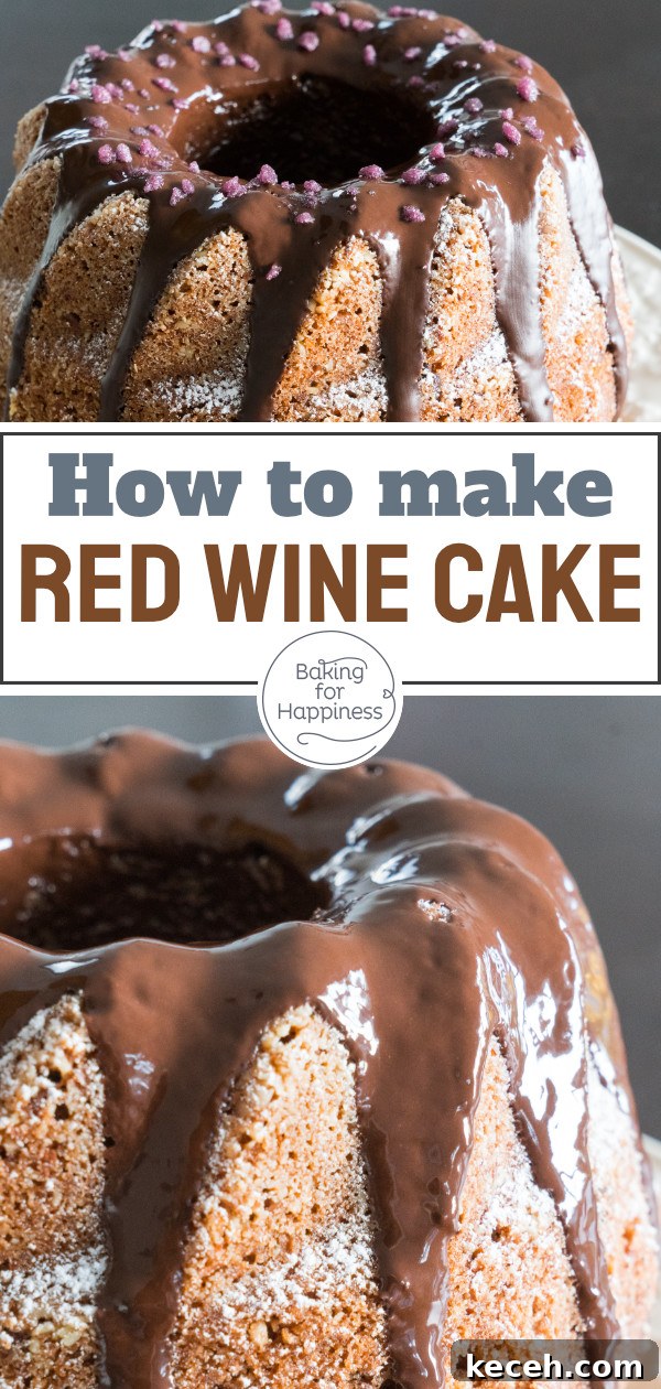 Moist Red Wine Cake Recipe for Rich, Decadent Flavor 9 This red wine cake with chocolate tastes wonderfully chocolaty and aromatic. The perfect autumn recipe, so test it right away!