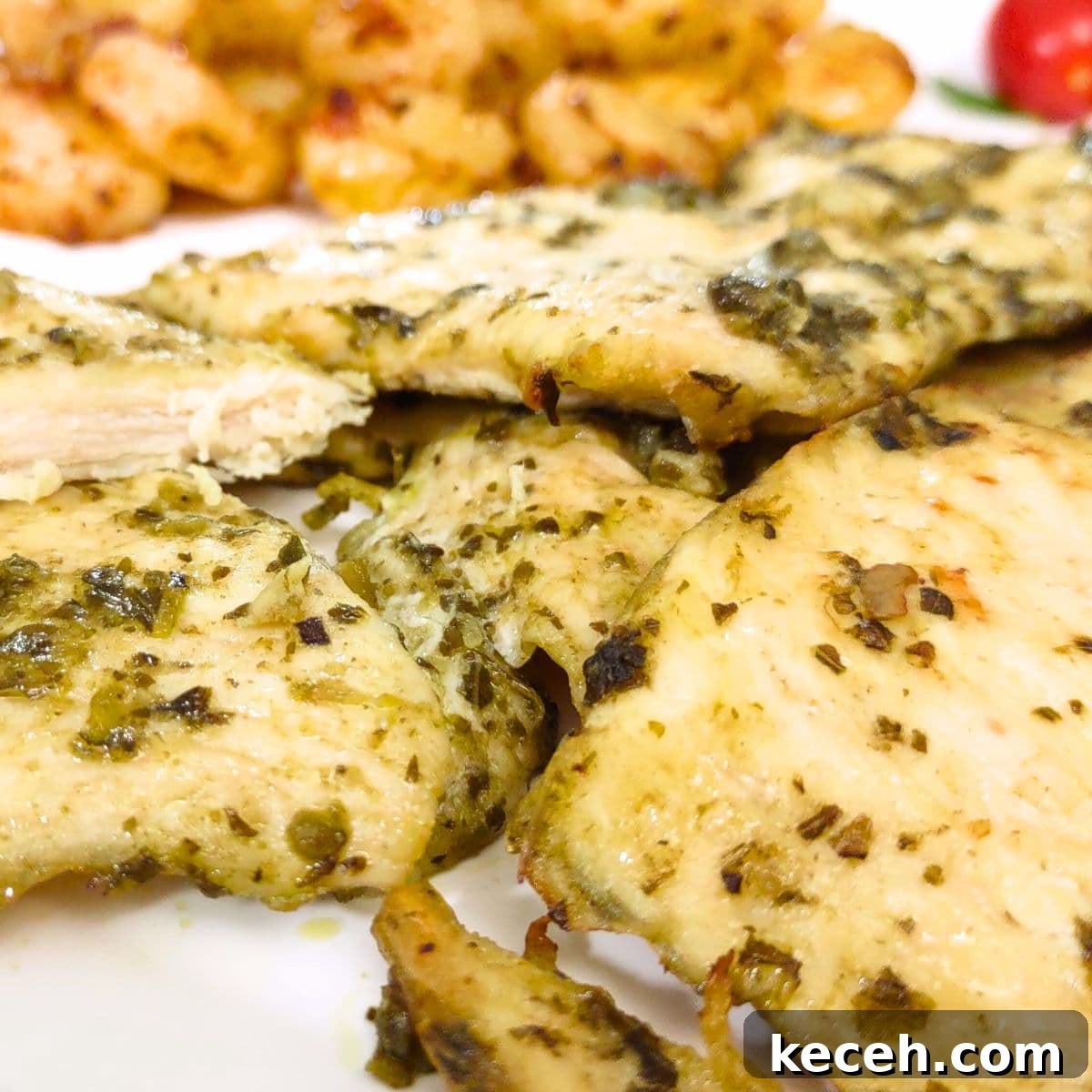 air fryer pesto chicken recipe dinners done quick featured image