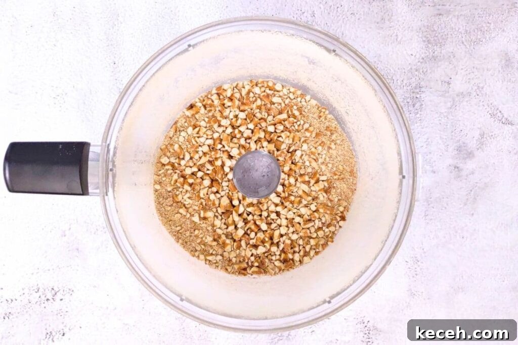 break up pretzels in a food processor