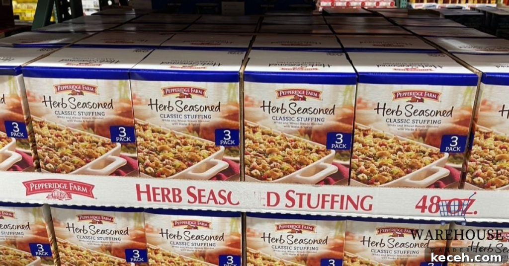 Pepperidge Farm stuffing mix box from Costco
