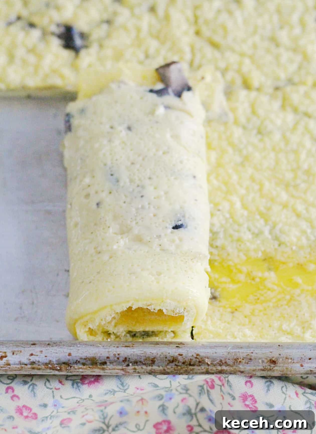 sheet pan omelettes rolled