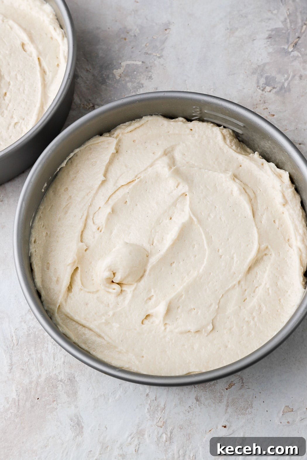moist vanilla cake layers