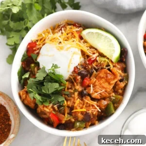 Instant Pot Chicken Burrito Bowls with Cilantro Lime Rice 3 instant pot burrito bowls
