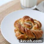 Tangzhong Method: Make Soft, Tender Breads and Buns Every Time 5 Close up of cardamom bun.