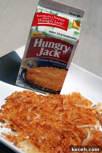 Crispy Golden Hash Browns Recipe for Perfect Breakfast Crispness 3 carton of Hungry Jack hashbrown potatoes.