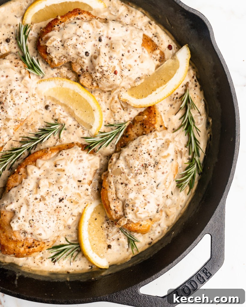 Maple Dijon Cream Sauce Chicken Breasts: Quick Weeknight Recipe 2 A delicious pan sauce is made after searing chicken breasts, with white wine, onions, shallots, rosemary, cream, mustard, and maple syrup.