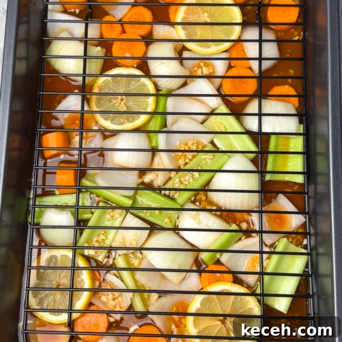 Maple-Glazed Butterball Turkey Recipe for Juicy Holiday Roasts 5 Prep all the veggies & broth underneath the rack!