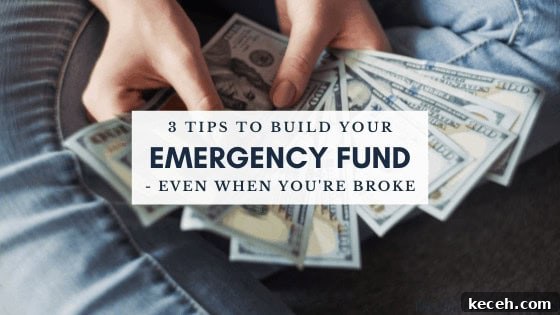 Build an Emergency Fund Fast When You Have No Extra Cash 3 Image shows two hands holding a fan of money with text that reads