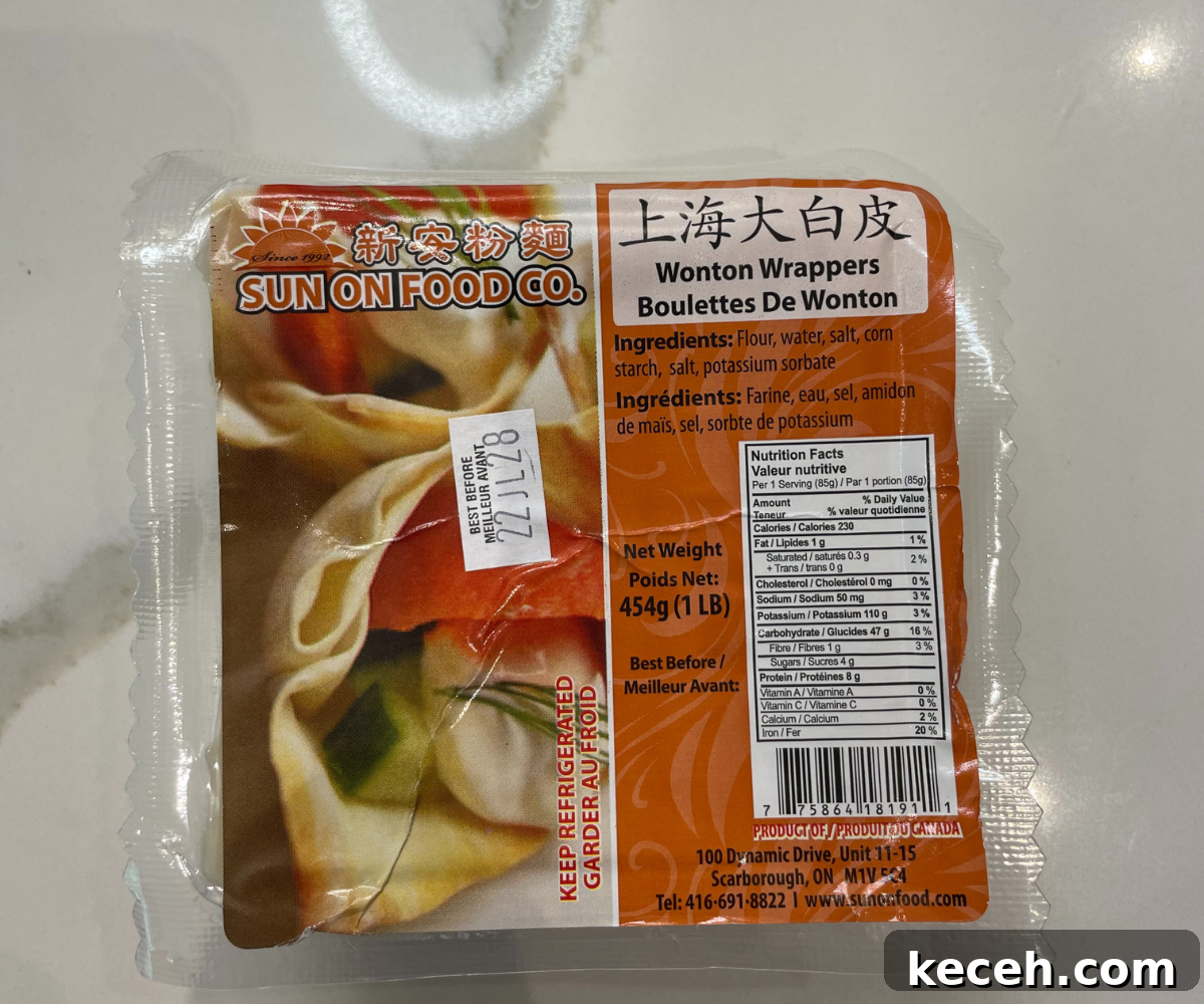 rolled wonton wrappers step 1