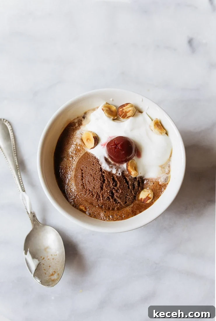 Hazelnut Mocha Affogato Recipe — Coffee Dessert with Chocolate and Nutty Liqueur 5 Hazelnut Mocha Affogato for Two. The best coffee dessert for two.