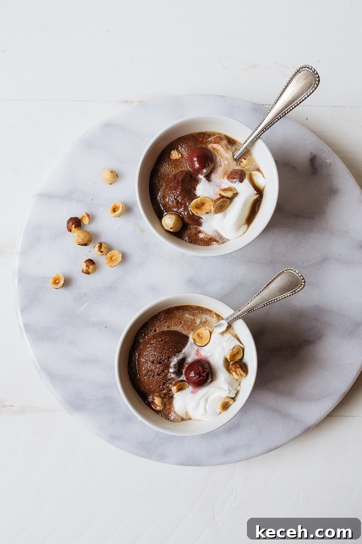 Hazelnut Mocha Affogato Recipe — Coffee Dessert with Chocolate and Nutty Liqueur 6 Hazelnut Mocha Affogato for Two. The best coffee dessert for two.