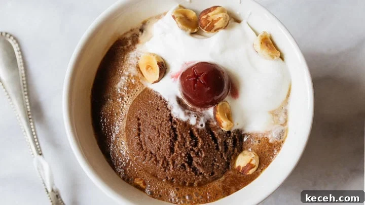 Hazelnut Mocha Affogato for Two. The best coffee dessert for two.