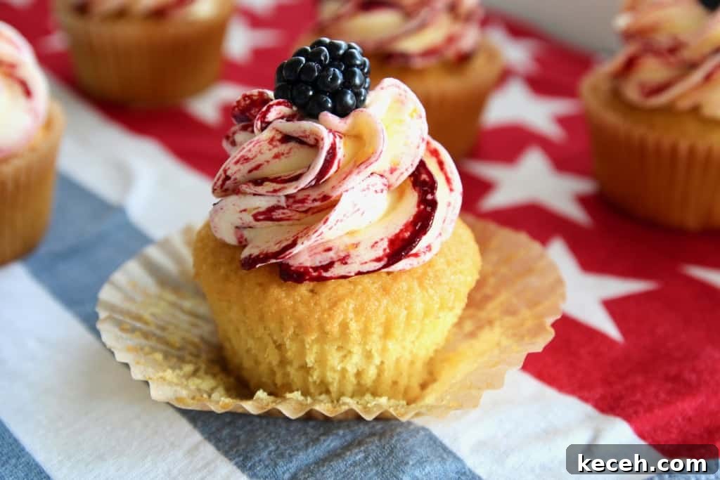 These corn cupcakes are jam packed with corn! There’s corn in the fluffy cupcakes, and corn in the silky buttercream frosting, kissed with tart and fruity blackberries!