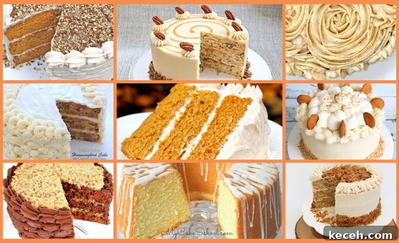 Favorite Thanksgiving Cake Recipes! These cakes and cupcakes are sure to please any crowd! Favorite Thanksgiving Cake Recipes