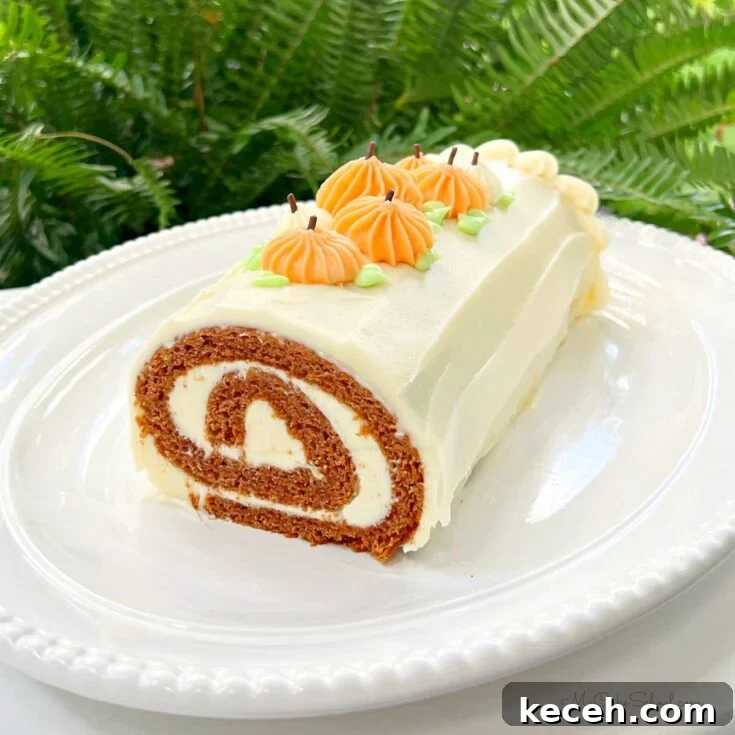 Pumpkin Roll on platter.