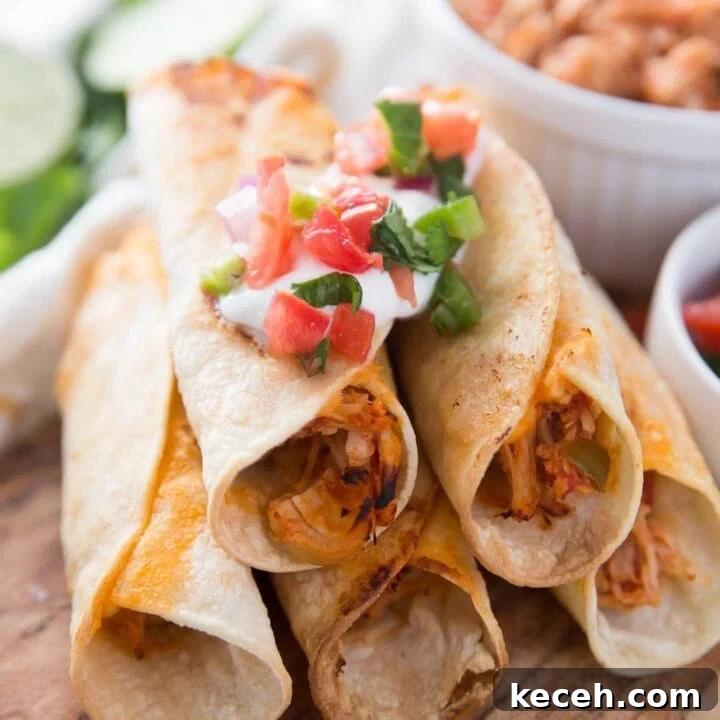 Image for Tuesday: Healthy Instant Pot Airfryer Chicken Taquitos