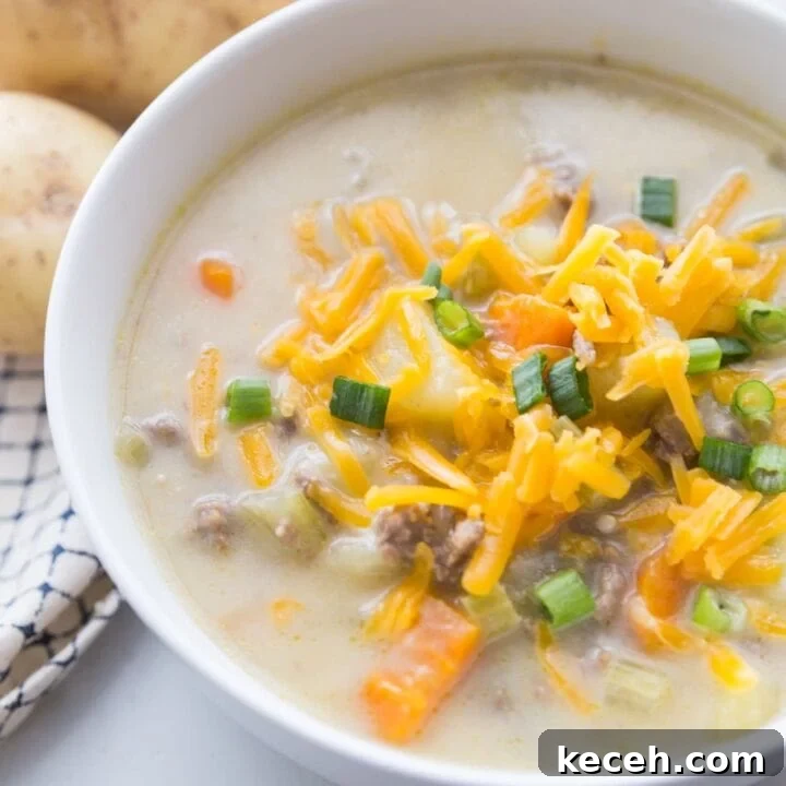 Image for Wednesday: Instant Pot Cheeseburger Soup