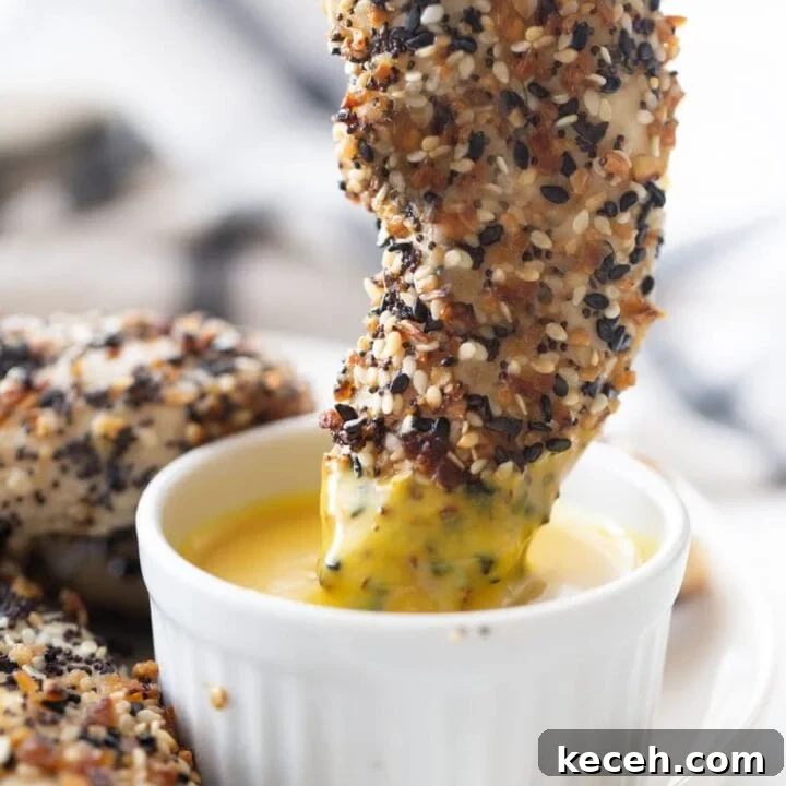 Image for Thursday: Air Fryer Chicken Tenders with Everything Bagel Seasoning + Maple Mustard Sauce