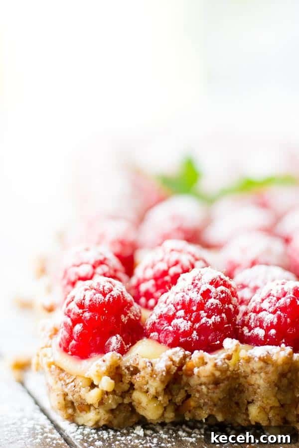 Raspberry Lemon Tart with Toasted Pecan Crust Recipe 2 Raspberry Lemon Tart with a Pecan Crust