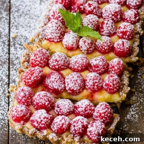 Raspberry Lemon Tart with a Pecan Crust