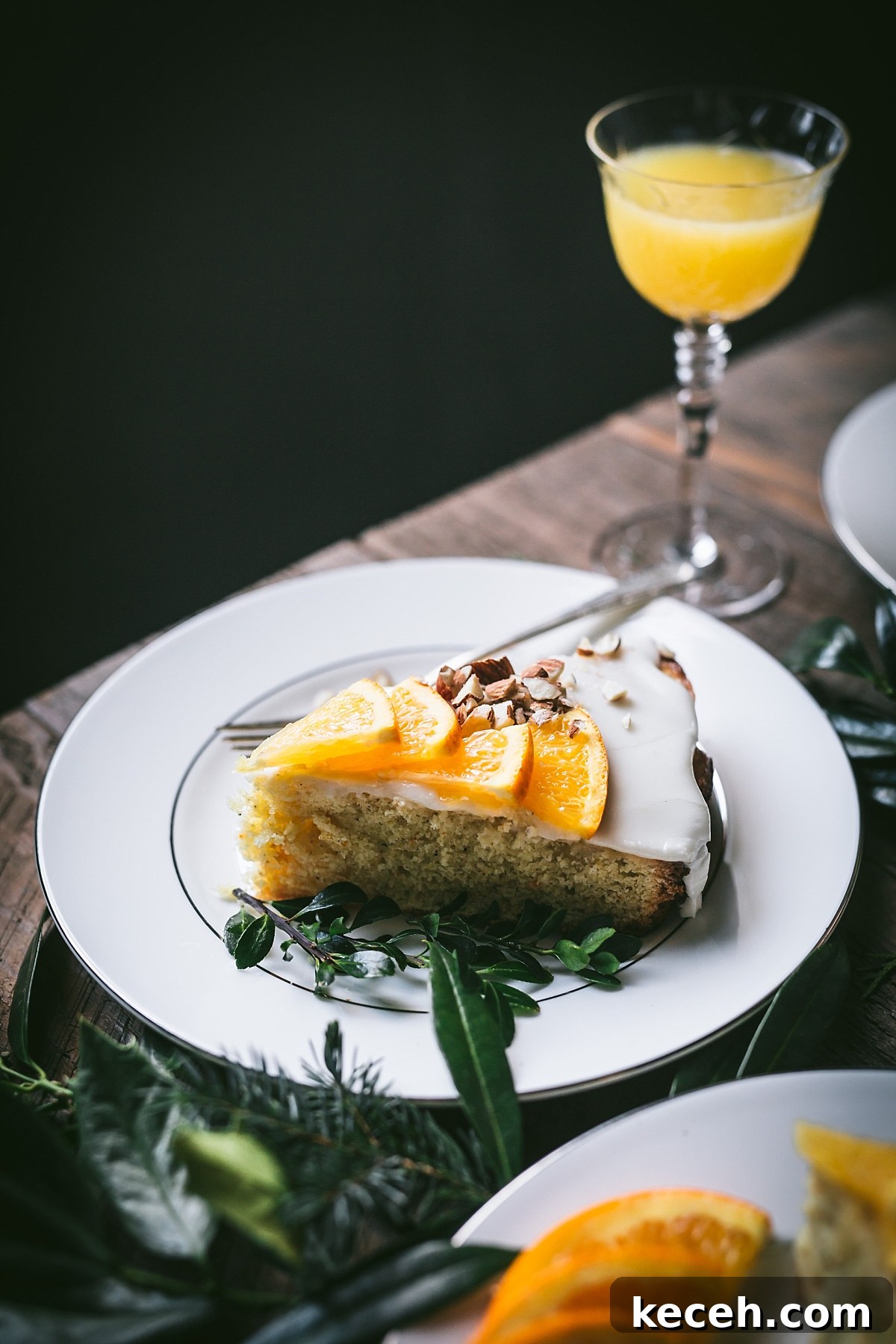 Vasilopita (Greek New Year Cake) — Slow Cooker or Oven Recipe 14 Backlit shot of Vasilopita