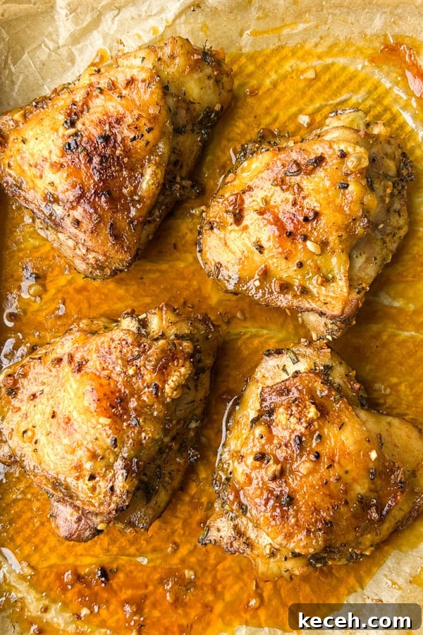 Herb-Roasted Chicken with Warm Citrus and Olive Salsa 4 roasted chicken thighs in a sheet pan